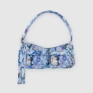 NWT BAGGU × Collina Strada Blue Thorn Pattern Small Cargo Shoulder Bag